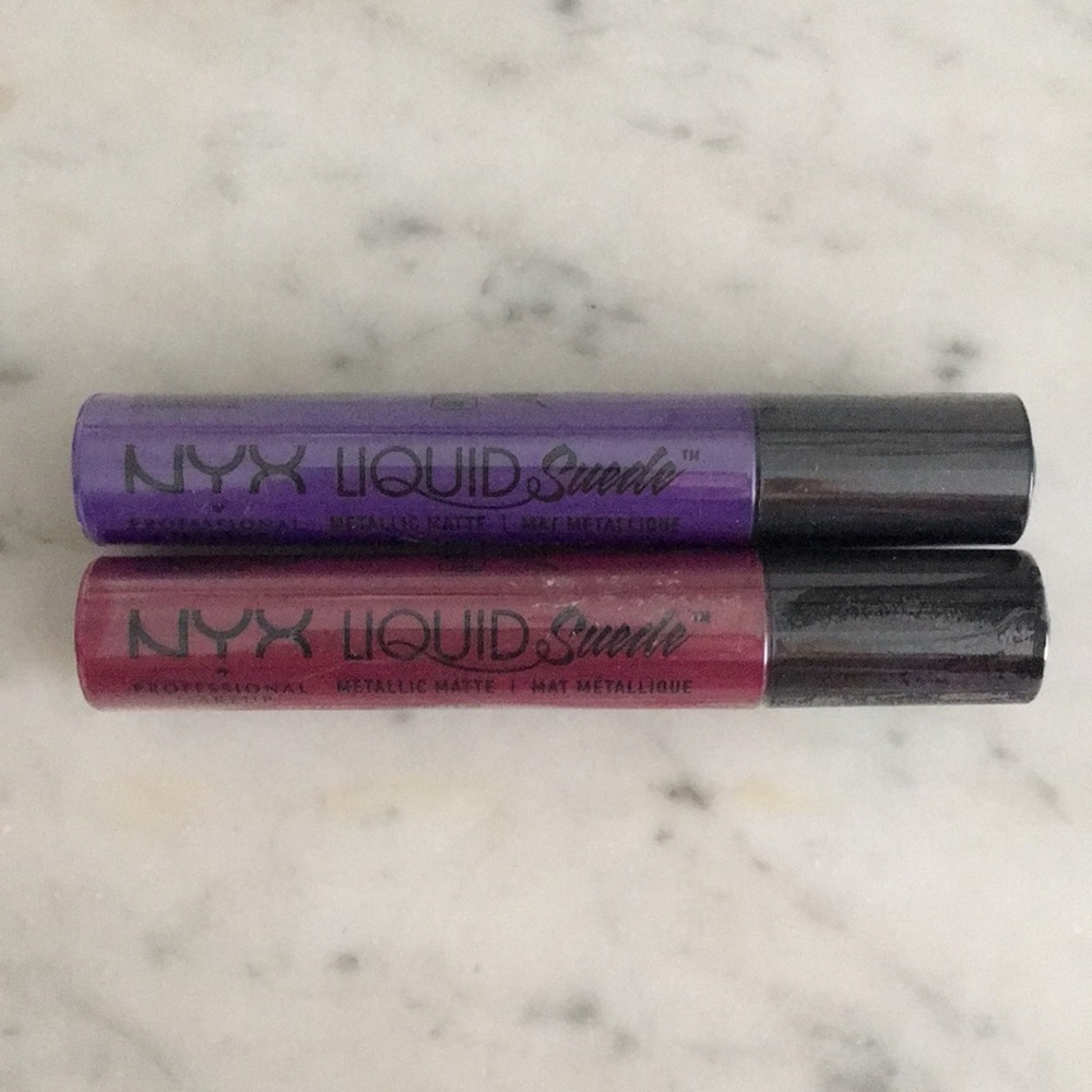 Set of 2 NYX liquid suede metallic matte NWT